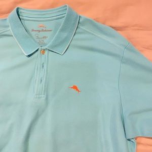 Tommy Bahama Blue Polo Lightweight Extra Large